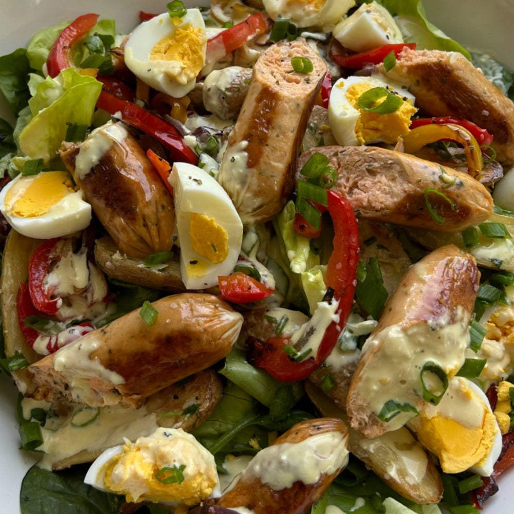 Salmon Sausage Salad Recipe