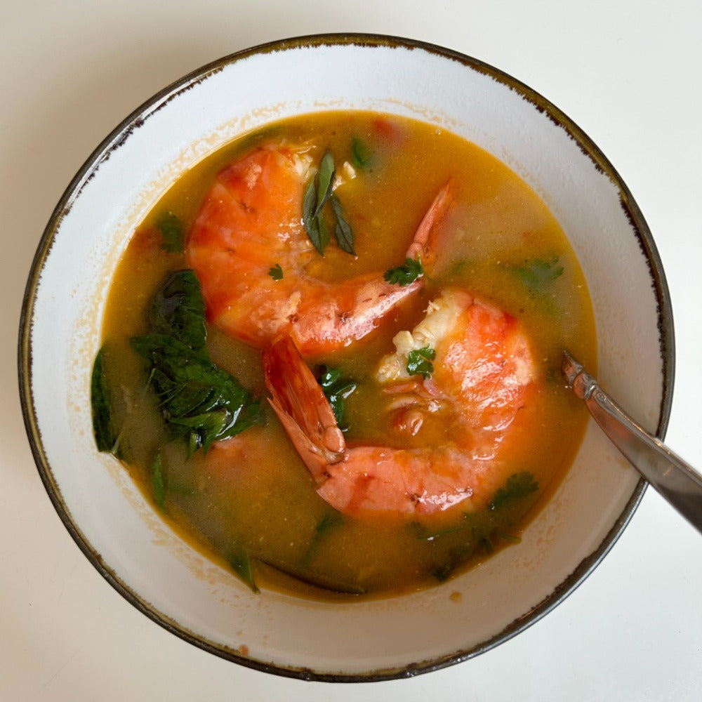 Tom Yum Soup with Black Tiger Shrimp