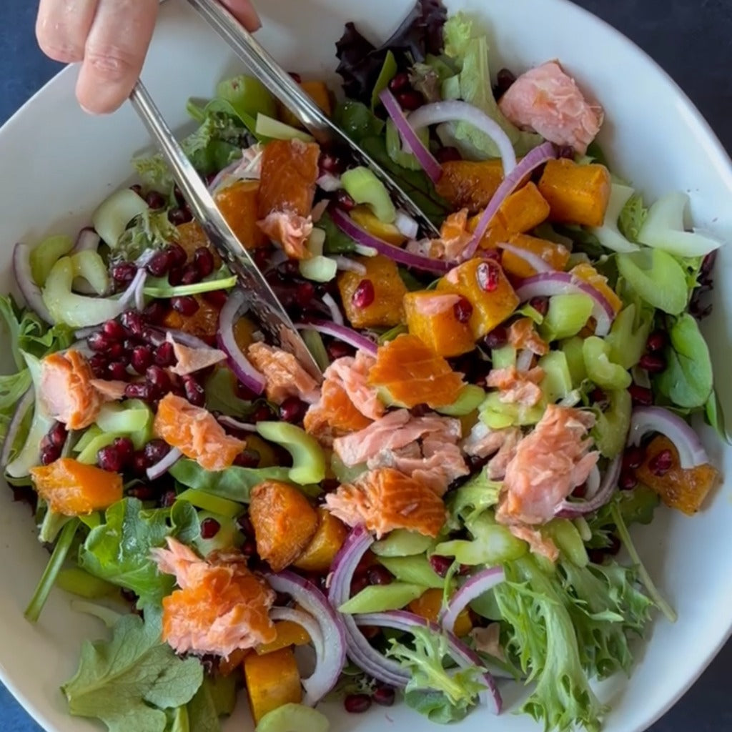 Winter Salad with Norwegian Roasted Smoked Salmon