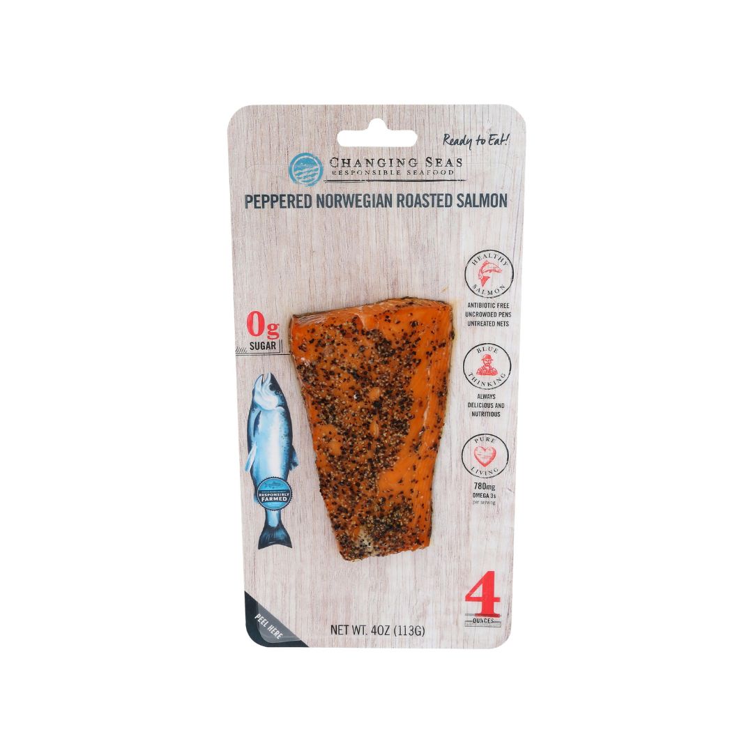 changing seas peppered Norwegian roasted salmon