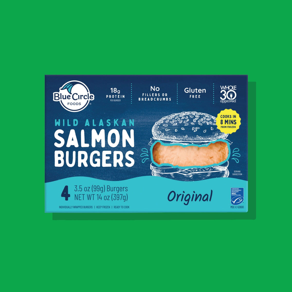 Wild Alaskan Salmon Burgers – Blue Circle Foods