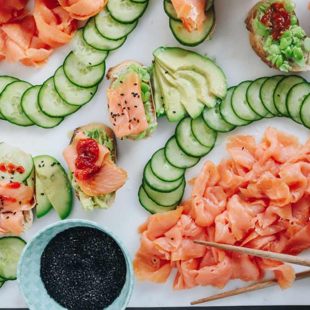 Asian-Inspired Smoked Salmon Board