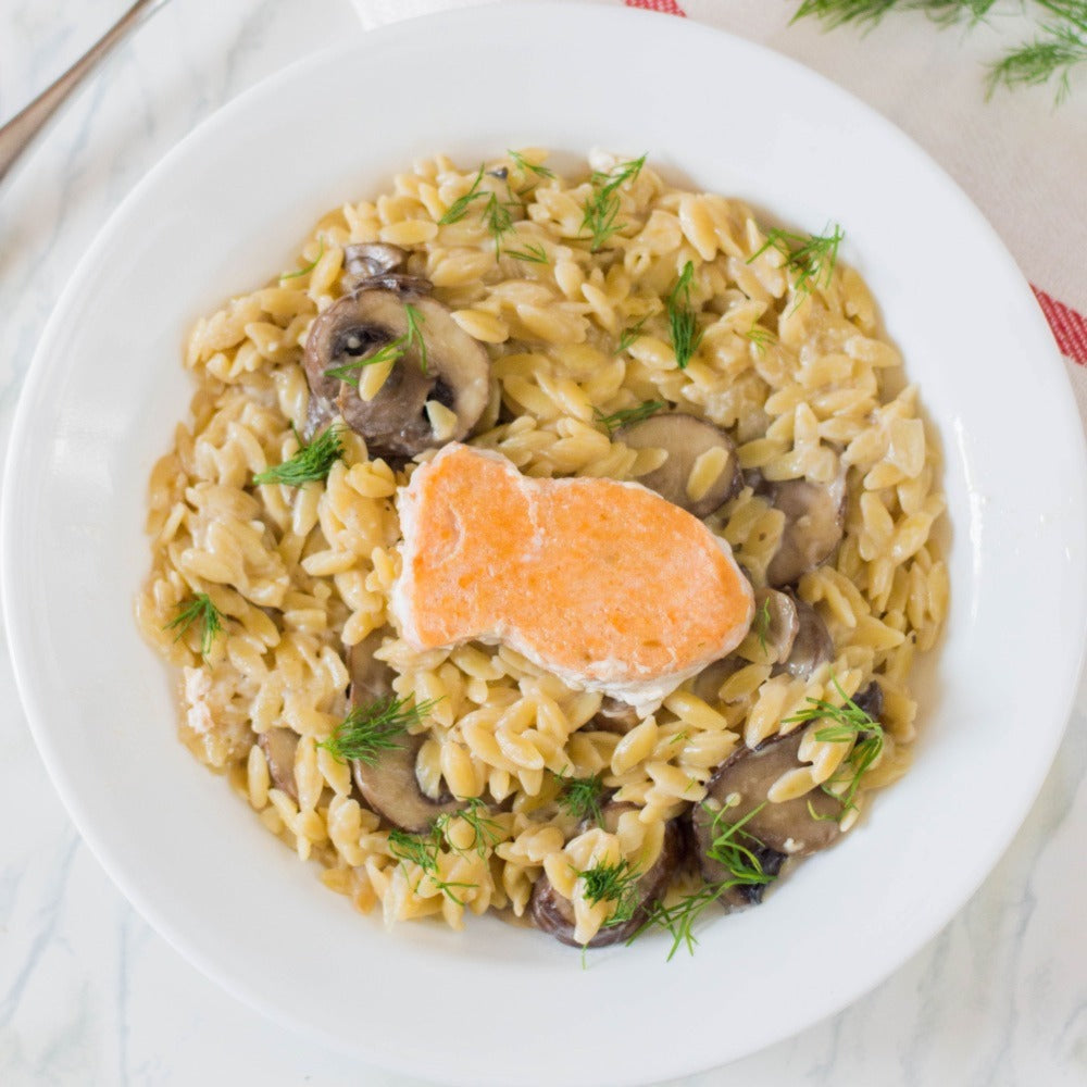 Creamy Orzo With Happy Fish