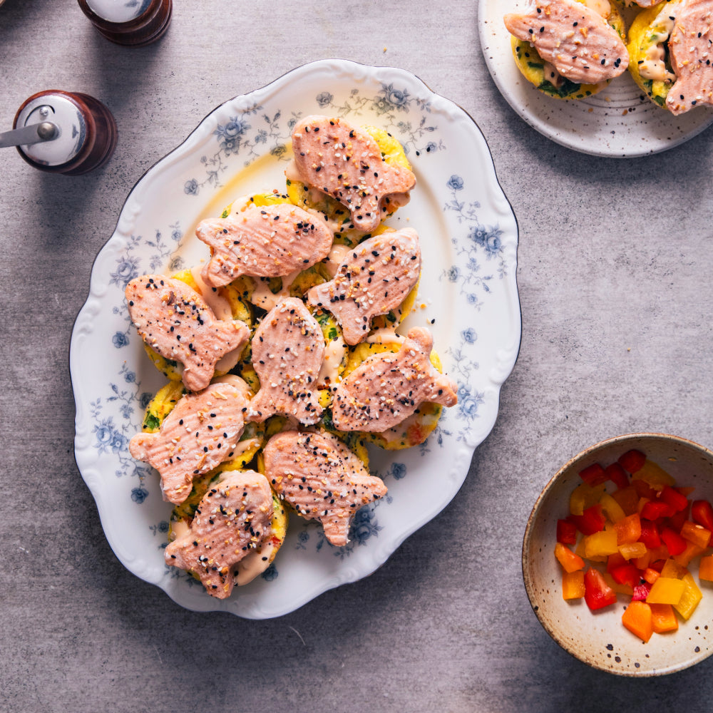 Mini Happy Fish and Veggie Quiches