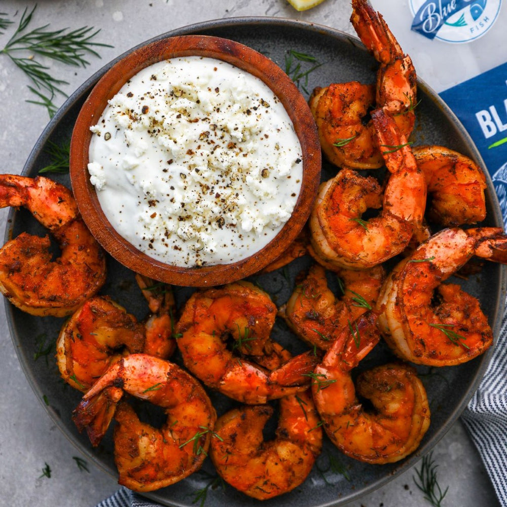 Paprika Shrimp & Lemon Whipped Feta Dip