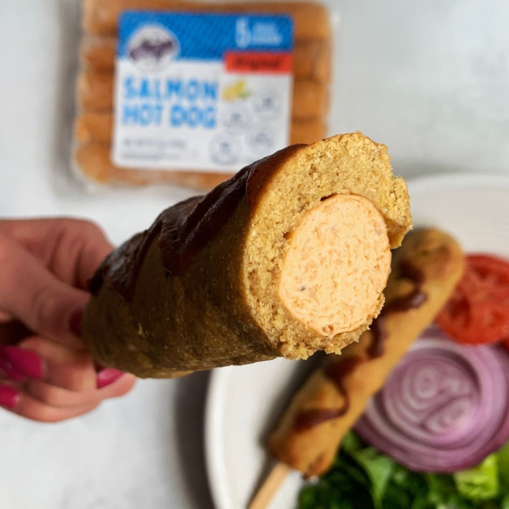 Salmon Corndogs