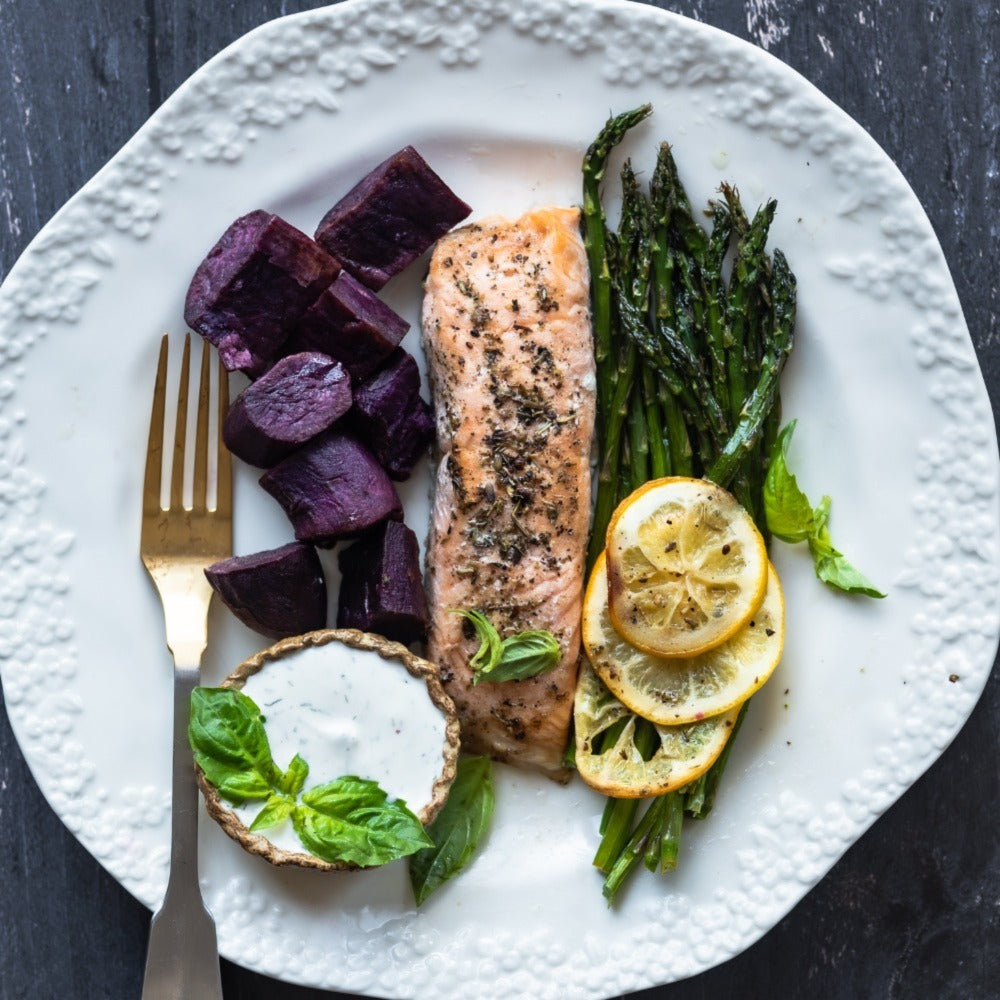 Sheet Pan Salmon With Asparagus