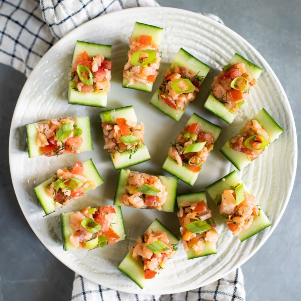 Smoked Salmon Cucumber Boats