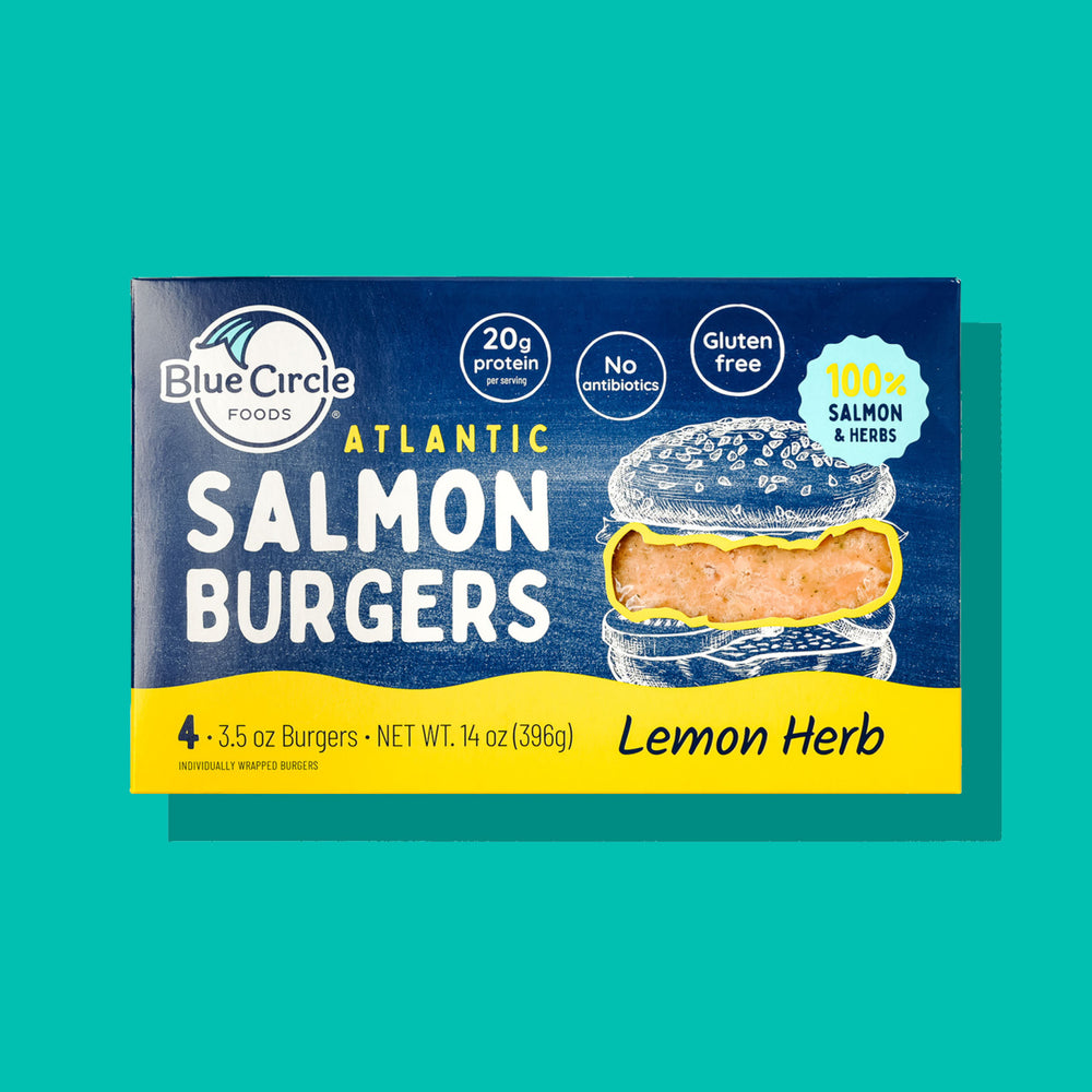 Lemon Herb Salmon Burgers