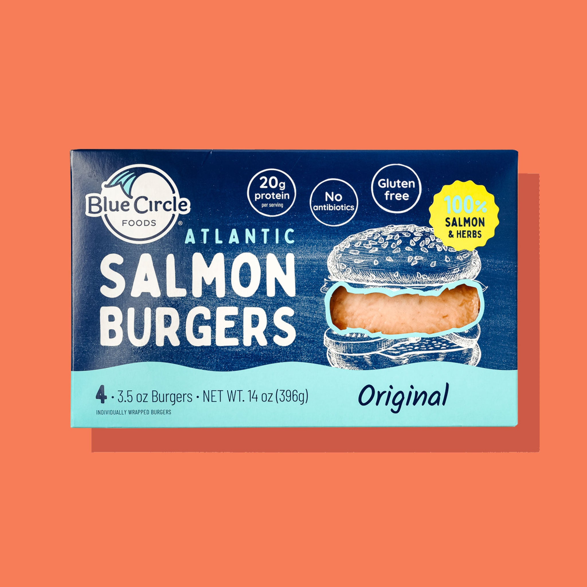 Blue Circle Foods Original Salmon Burgers
