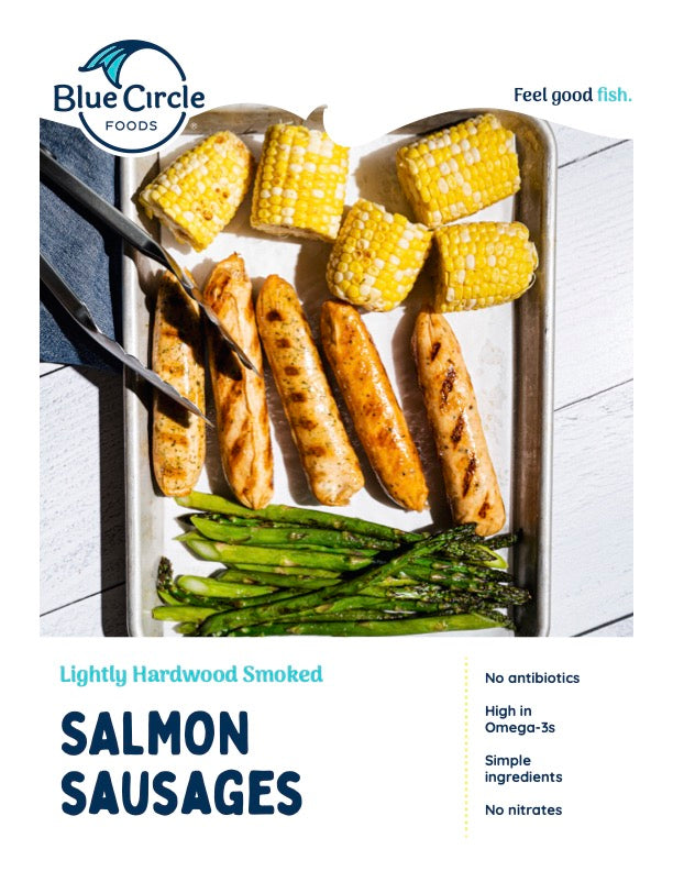 salmon sausages sell sheet