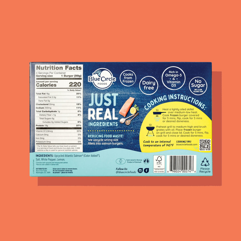 Blue Circle Foods | Original Salmon Burgers